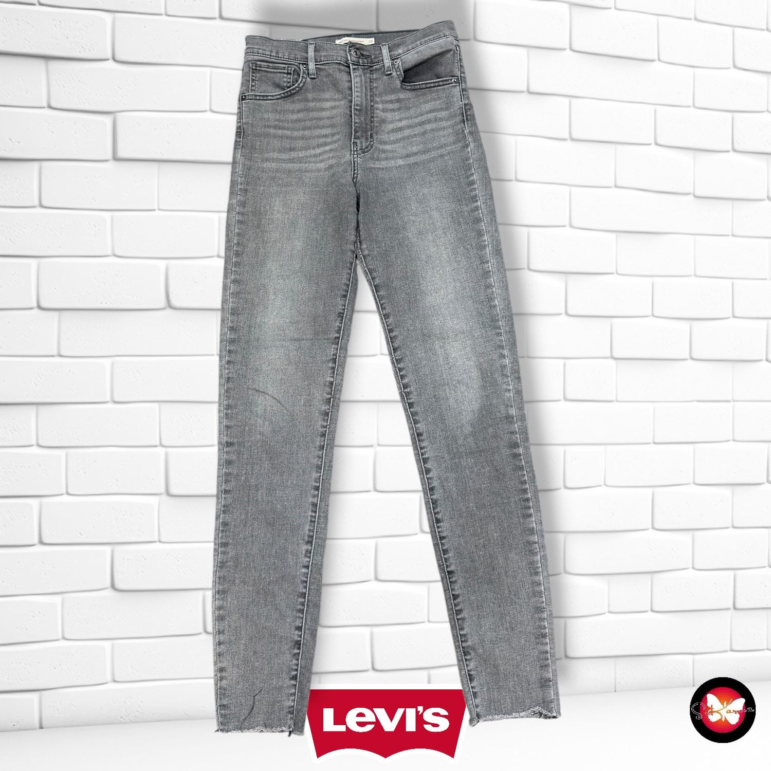 **HOY** Pantalón MILE HIGH SUPER SKINNY LEVI’S color Gris vaquero Talla M (W28)