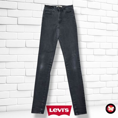 **HOY** Pantalón MILE HIGH SUPER SKINNY LEVI’S color Negro vaquero Talla S/M (W27)