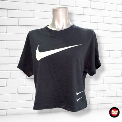 **HOY** Camiseta cropped de manga corta NIKE color Negro Talla S