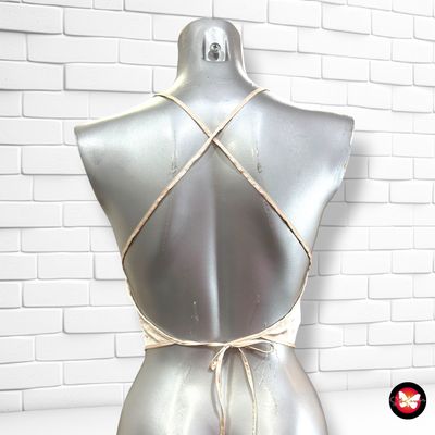 **HOY** Crop top atado a la espalda color Nude Talla S