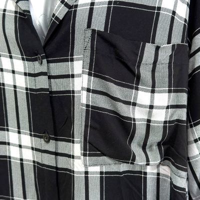 **HOY** Camisa de cuadros JANINA color Negro y blanco Talla 58