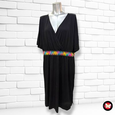 **HOY** Vestido de manga corta escote cruzado BODYFLIRT color Negro Talla XL