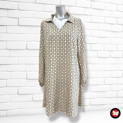 **HOY** Vestido blusón de manga larga SHEIN color Beige y negro Talla L