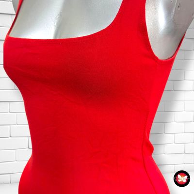 **HOY** Vestido midi BERSHKA color Rojo Talla XS