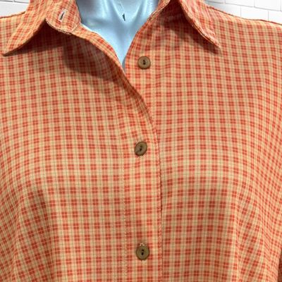 **HOY** Camisa outdoors de cuadritos CRANE color Naranja Talla 40/42