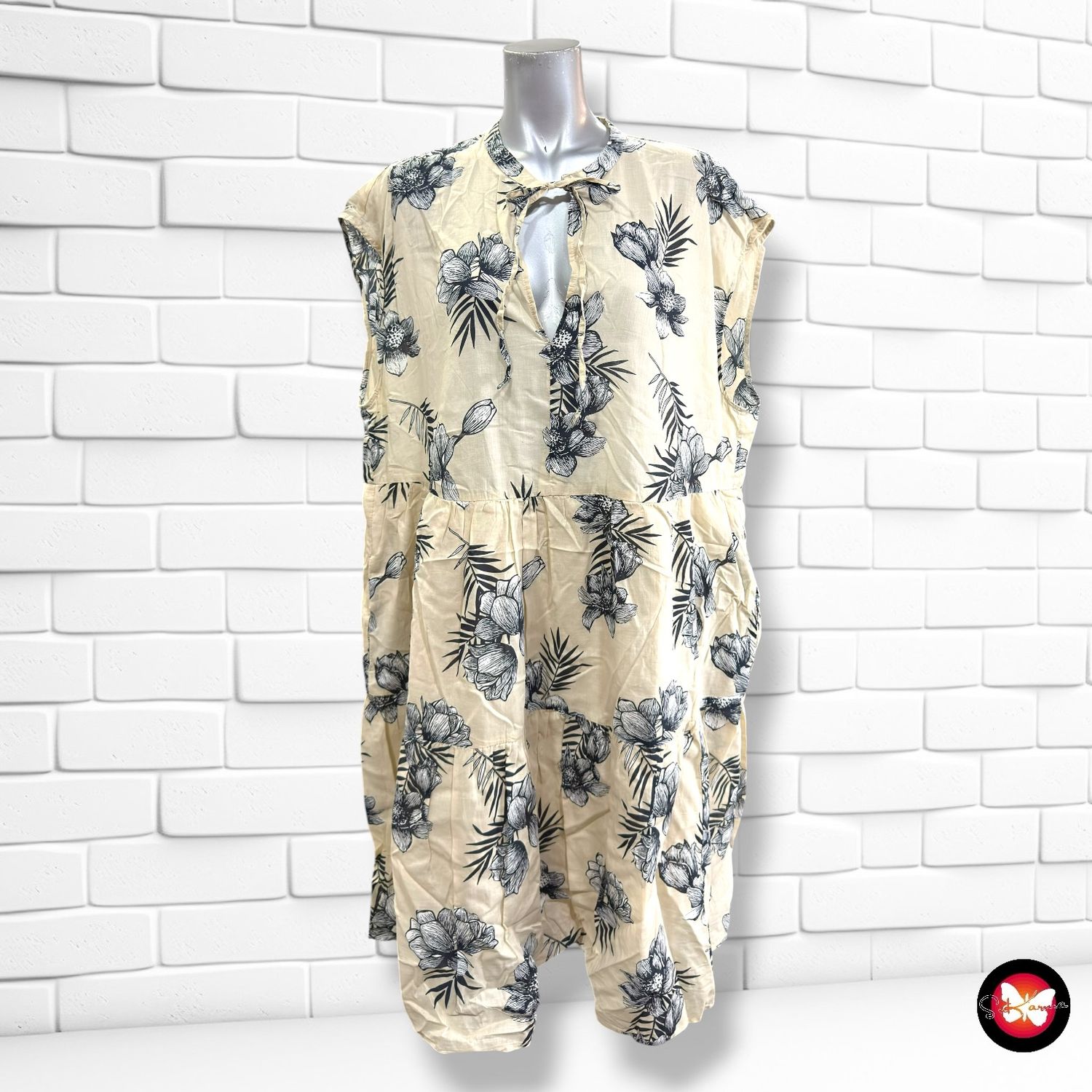 **HOY** Vestido sin mangas MARC O’POLO color Beige y negro Talla 44