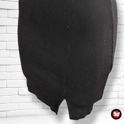 **HOY** Vestido canalé PULL&amp;BEAR color Negro Talla S (pequeña)