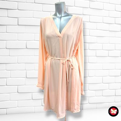 **HOY** Vestido blusón traslúcido MAMÁ · H&amp;M color Salmón Talla L