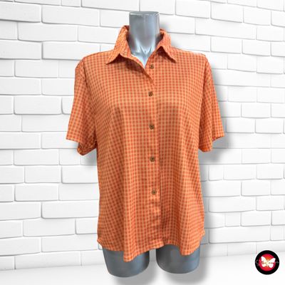 **HOY** Camisa outdoors de cuadritos CRANE color Naranja Talla 40/42