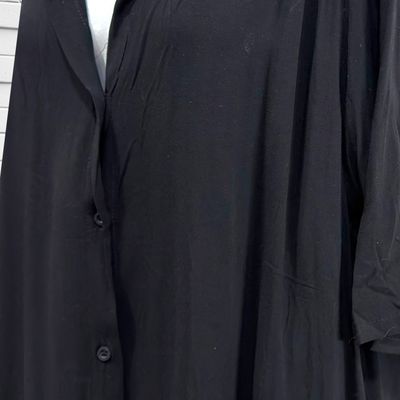 **HOY** Vestido camisero de manga corta JANINA color Negro Talla 48