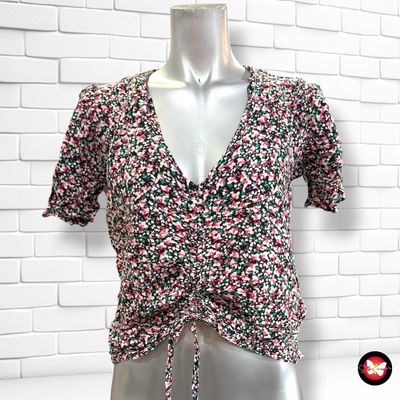 **HOY** Blusa de manga corta de florecitas YEZZ color Varios Talla XS