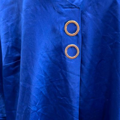 **HOY** Blusa satinada CREATION L color Azul Talla 46