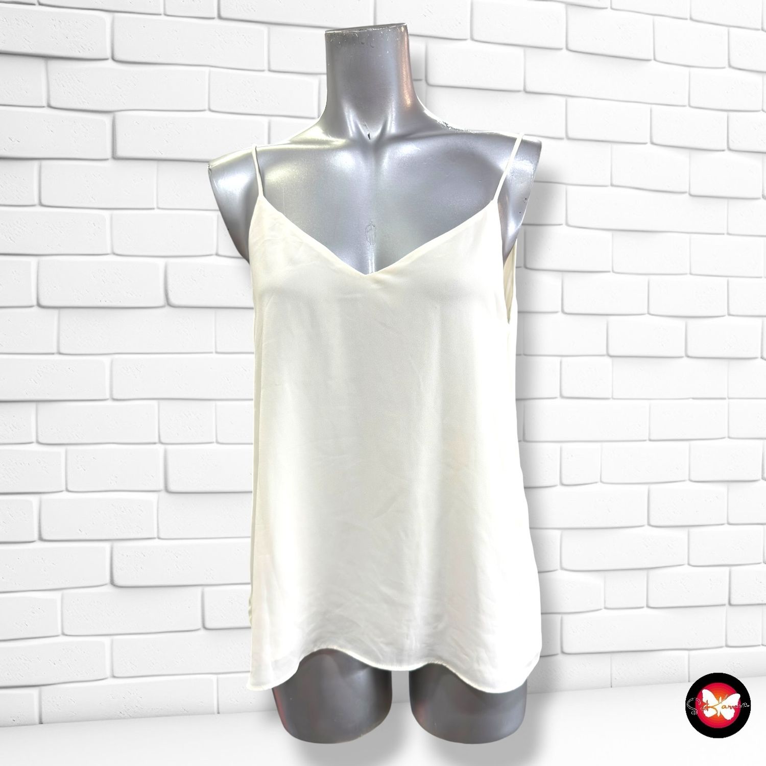 **HOY** Blusa de gasa H&amp;M color Crema Talla 36