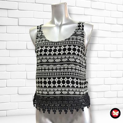 **HOY** Blusa de tirantes DIVIDED color Negro y blanco Talla 36