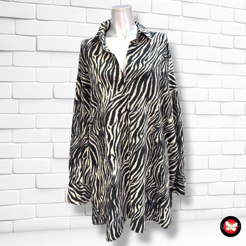 **HOY** Camisola animal print JANINA color Negro y beige Talla 46 (grande)