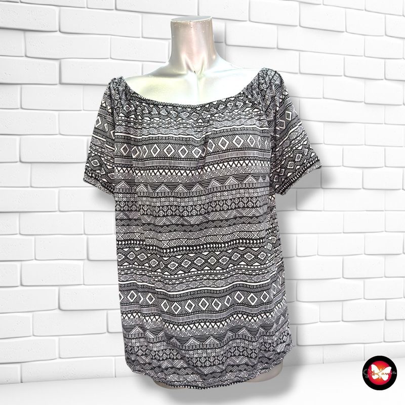 **HOY** Camiseta de manga corta TESSENTIALS color Negro y blanco Talla XL