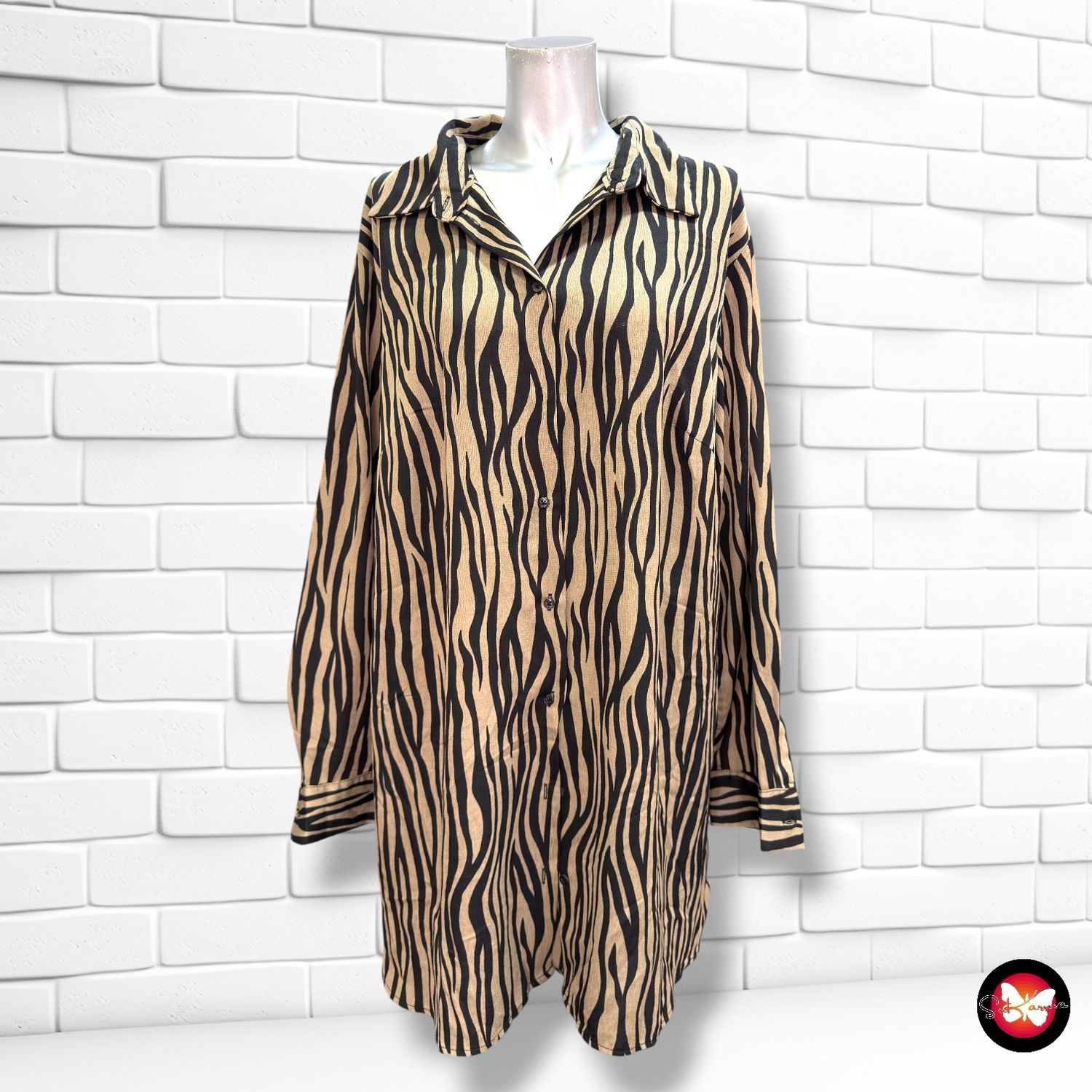 **HOY** Camisola animal print BODYFLIRT color Negro y camel Talla 48