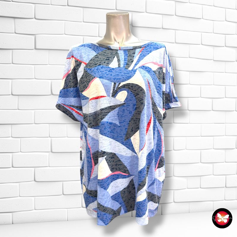 **HOY** Camiseta de manga corta  color Azul, blanco y rojo Talla ÚNICA