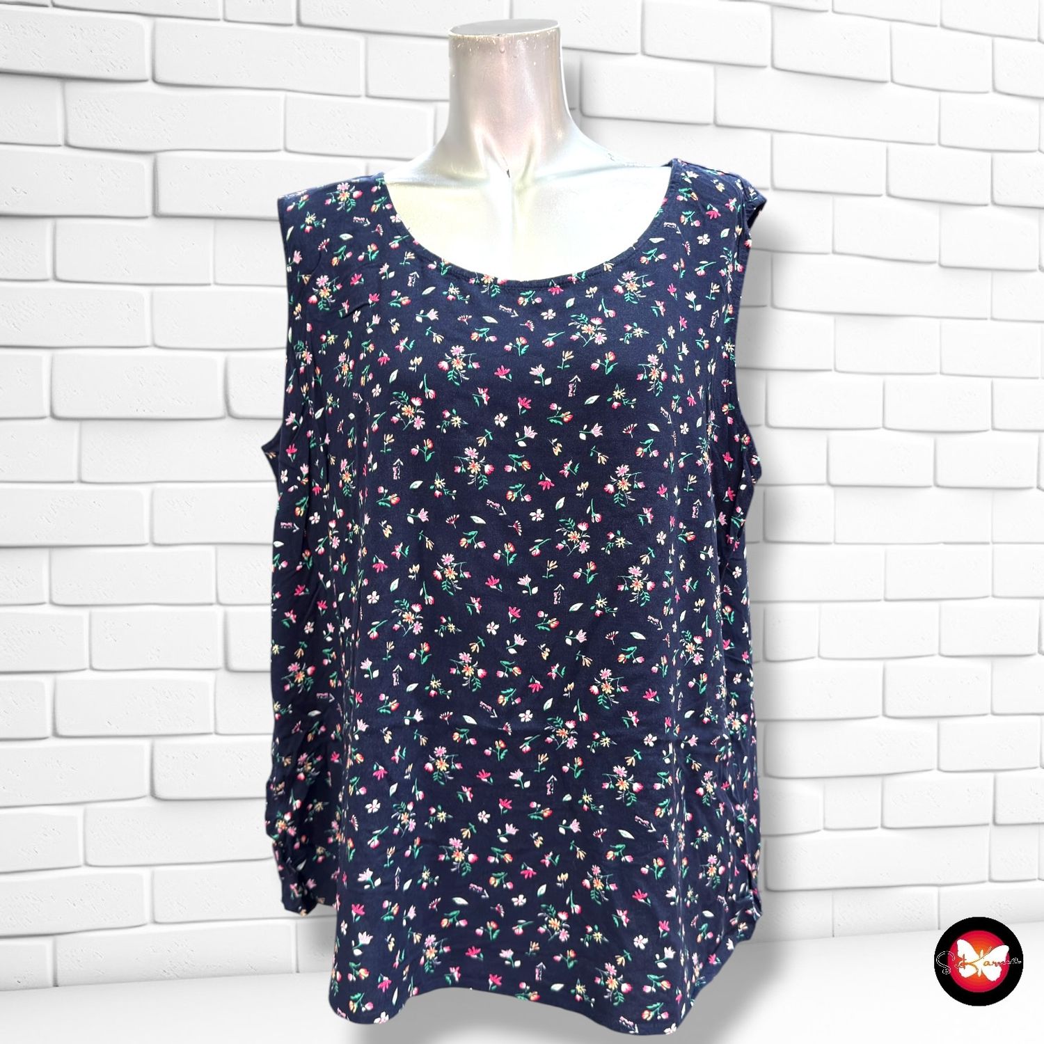 **HOY** Blusa sin mangas de florecitas BEXLEYS color Varios Talla 46