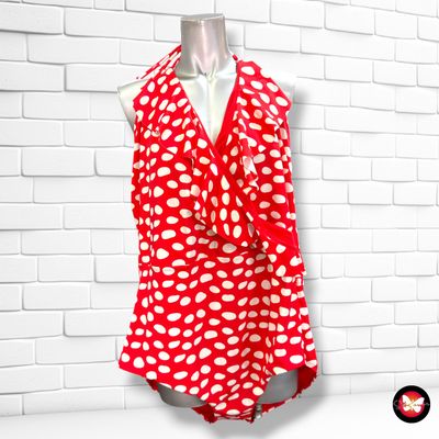**HOY** Bañador entero de lunares TU color Rojo y blanco Talla 54 (26UK)