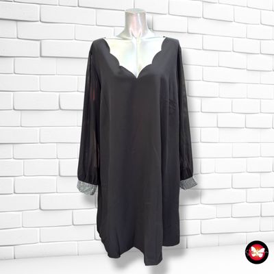 **HOY** Vestido blusón de noche con brillo  color Negro Talla XL