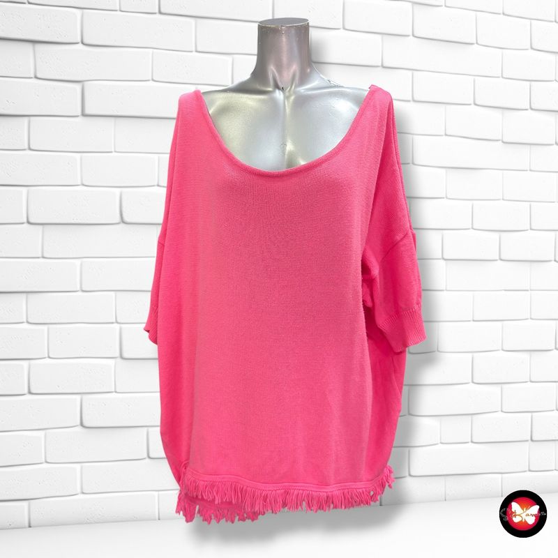 Jersey con flequitos PEACEBIRD color Fucsia Talla ÚNICA GRANDE