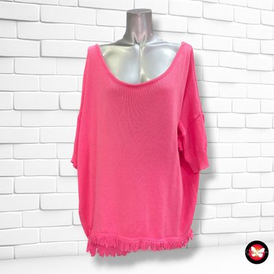 **HOY** Jersey con flequitos PEACEBIRD color Fucsia Talla ÚNICA GRANDE