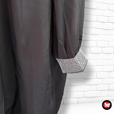 **HOY** Vestido blusón de noche con brillo  color Negro Talla XL