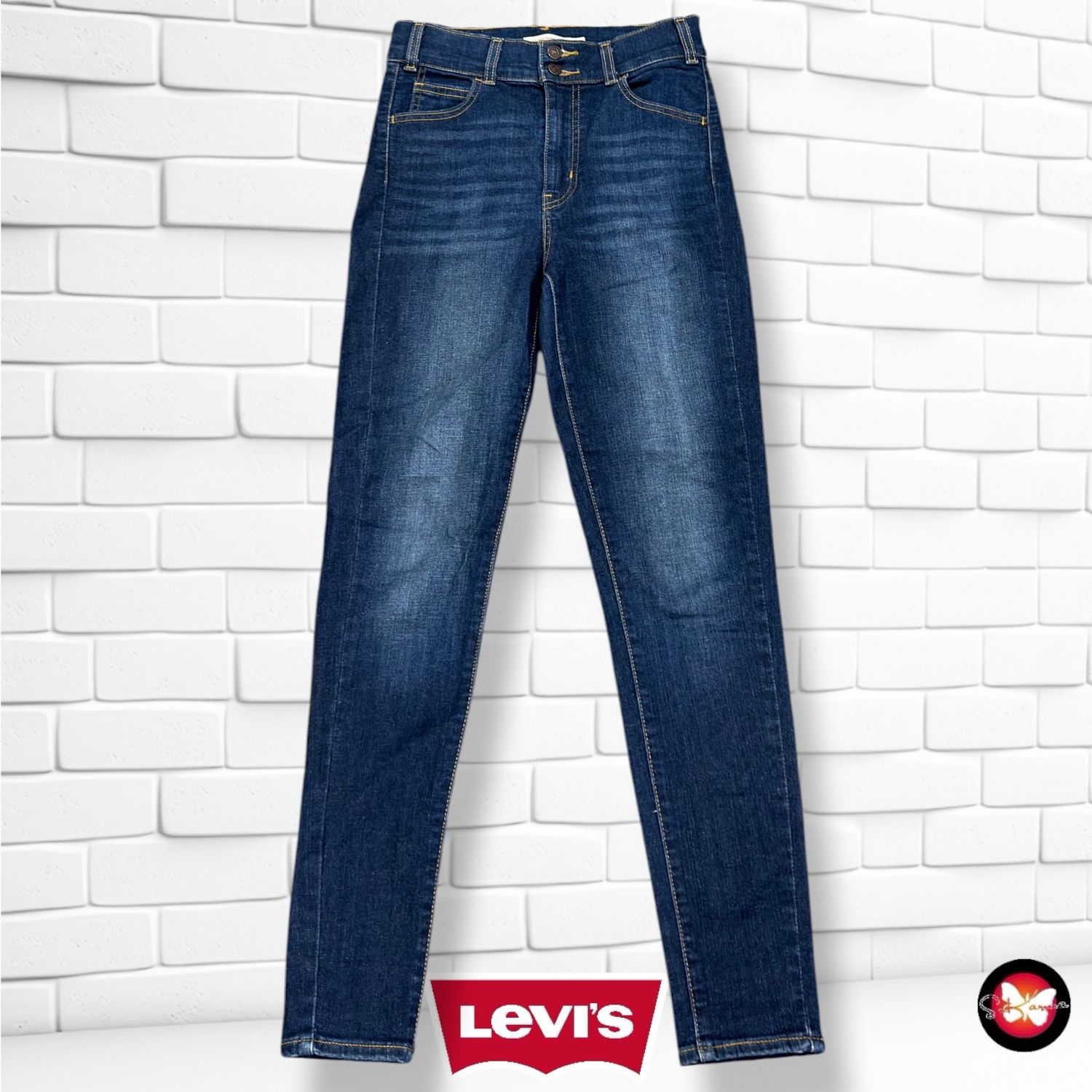 **HOY** Pantalón MILE HIGH SUPER SKINNY LEVI’S color Azul vaquero oscuro Talla S (W26)
