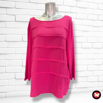 **HOY** Blusa de media manga BONITA color Magenta Talla XL
