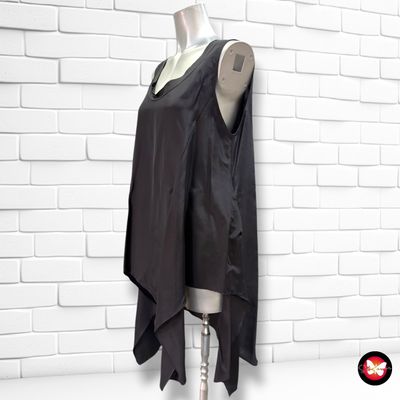 **HOY** Blusa de seda asimétrica de tirantes DOROTHEE SCHUMACHER color Negro Talla L