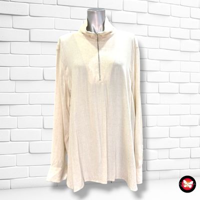 **HOY** Blusa de manga larga con cremallera WEEKDAY color Crema Talla L (grande)