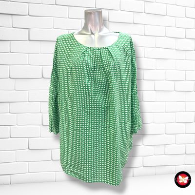 **HOY** Blusa de media manga WALBUSCH color Verde y blanco Talla 50