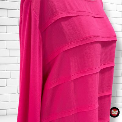 **HOY** Blusa de media manga BONITA color Magenta Talla XL