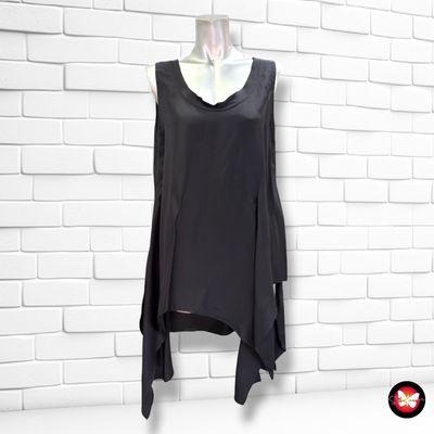 **HOY** Blusa de seda asimétrica de tirantes DOROTHEE SCHUMACHER color Negro Talla L