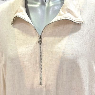 **HOY** Blusa de manga larga con cremallera WEEKDAY color Crema Talla L (grande)