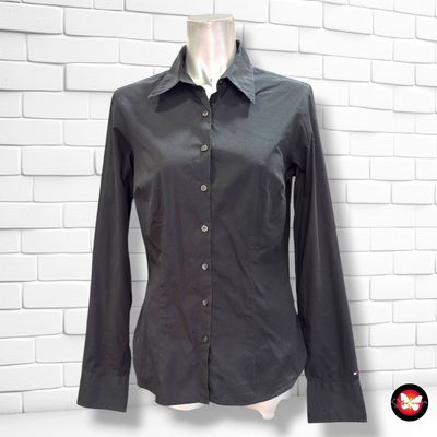 **HOY** Camisa de manga larga TOMMY HILFIGER color Negro Talla 36 (6USA)
