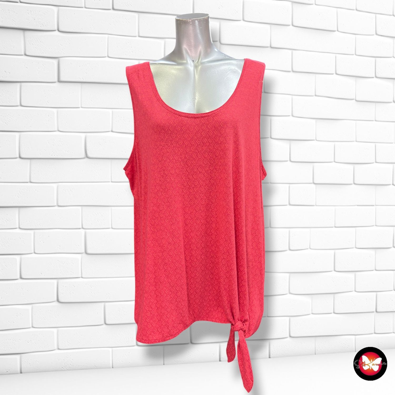 **HOY** Camiseta de tirantes LAURA TORELLI color Fresa Talla XL (grande)