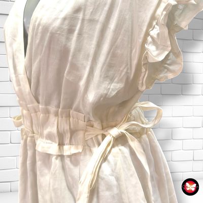 **HOY** Vestido con mangas de volante ZARA color Blanco Talla M