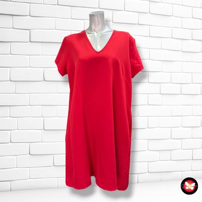 **HOY** Vestido de manga corta VALENTINA color Rojo Talla 44