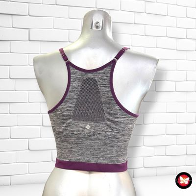 **HOY** Top deportivo DECATHLON color Gris y morado Talla S