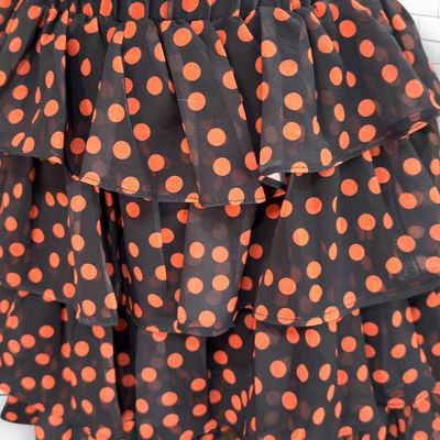 **HOY** Falda de volantes IVIVI color Negro y naranja Talla M/L (pequeña)