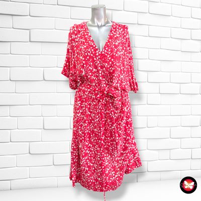 **HOY** Vestido de florecitas  UP2FASHION color Fresa y blanco Talla 56/58