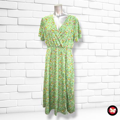 **HOY** Vestido largo de florecitas SHEIN color Verde y varios Talla L