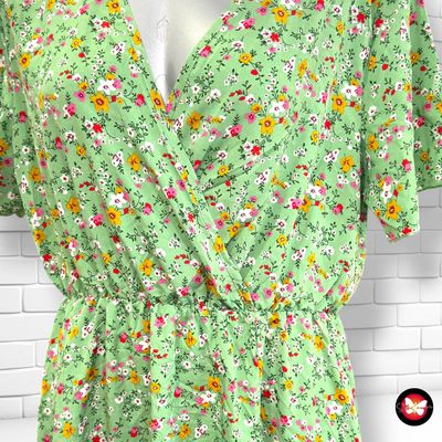**HOY** Vestido largo de florecitas SHEIN color Verde y varios Talla L