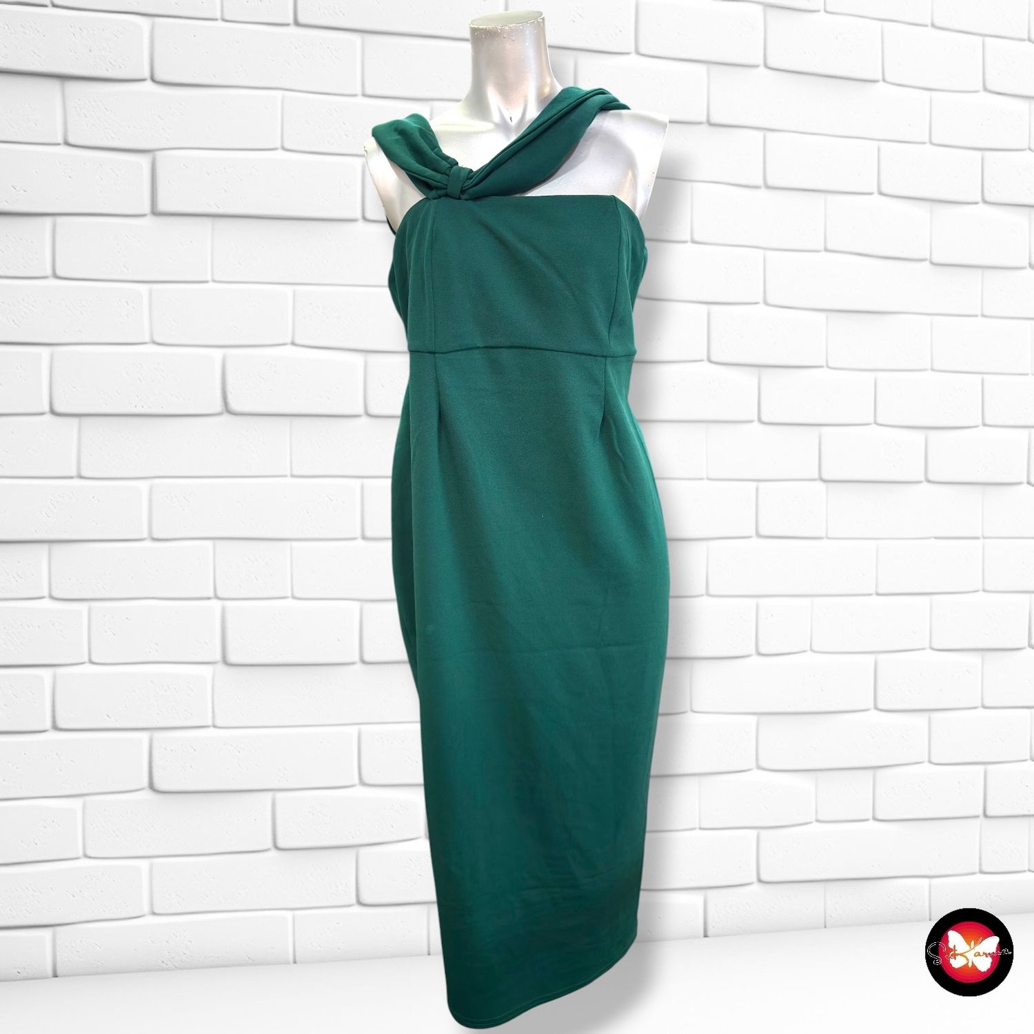 **HOY** Vestido largo de fiesta CLUB L color Verde Talla 40