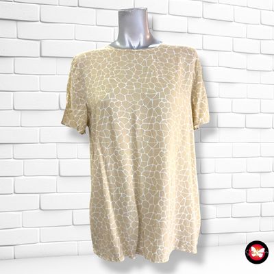 **HOY** Blusa de manga corta ARMANI JEANS color Beige y blanco Talla 40