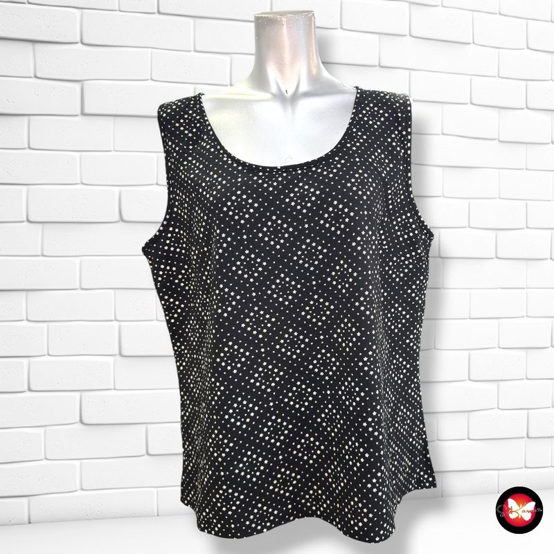 **HOY** Blusa sin mangas GINA color Negro y beige Talla 42/44