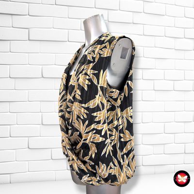 **HOY** Blusa sin mangas COMMA, color Negro, blanco y camel Talla 38