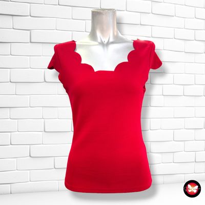 **HOY** Blusa de manga corta SHEIN color Rojo Talla S